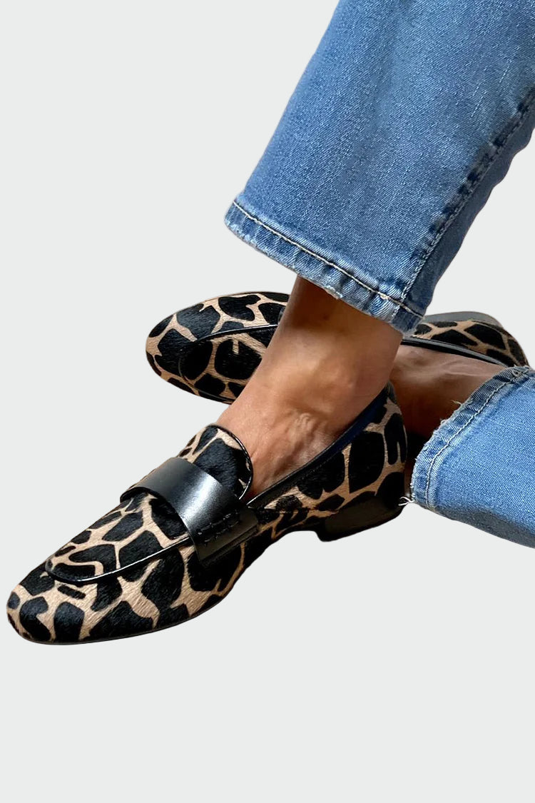 Magdaléna Sofistikovaná Mokasíny S Leopardím Potiskem