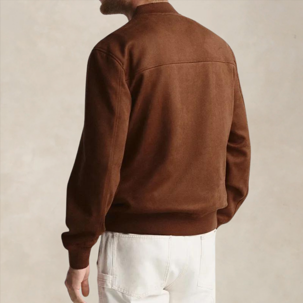 Světlá Suede Bunda