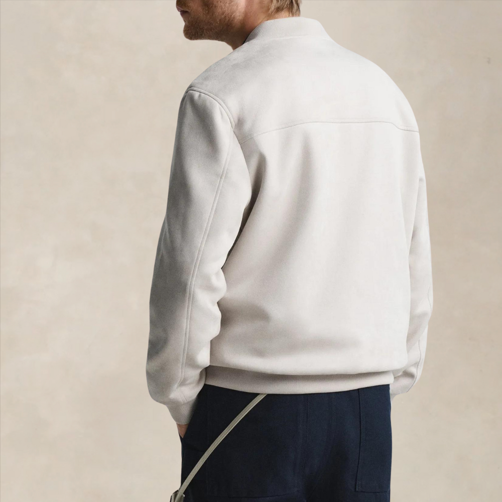 Světlá Suede Bunda