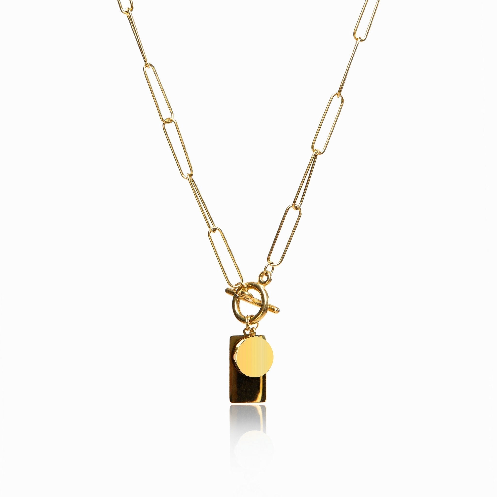 Sára Elegantní Obdélníkový Náhrdelník Minimalistický