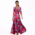 Emilia – Elegantní maxi šaty s květinovým vzorem – Alva Karlovy