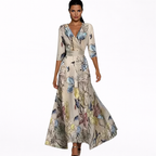 Emilia – Elegantní maxi šaty s květinovým vzorem – Alva Karlovy