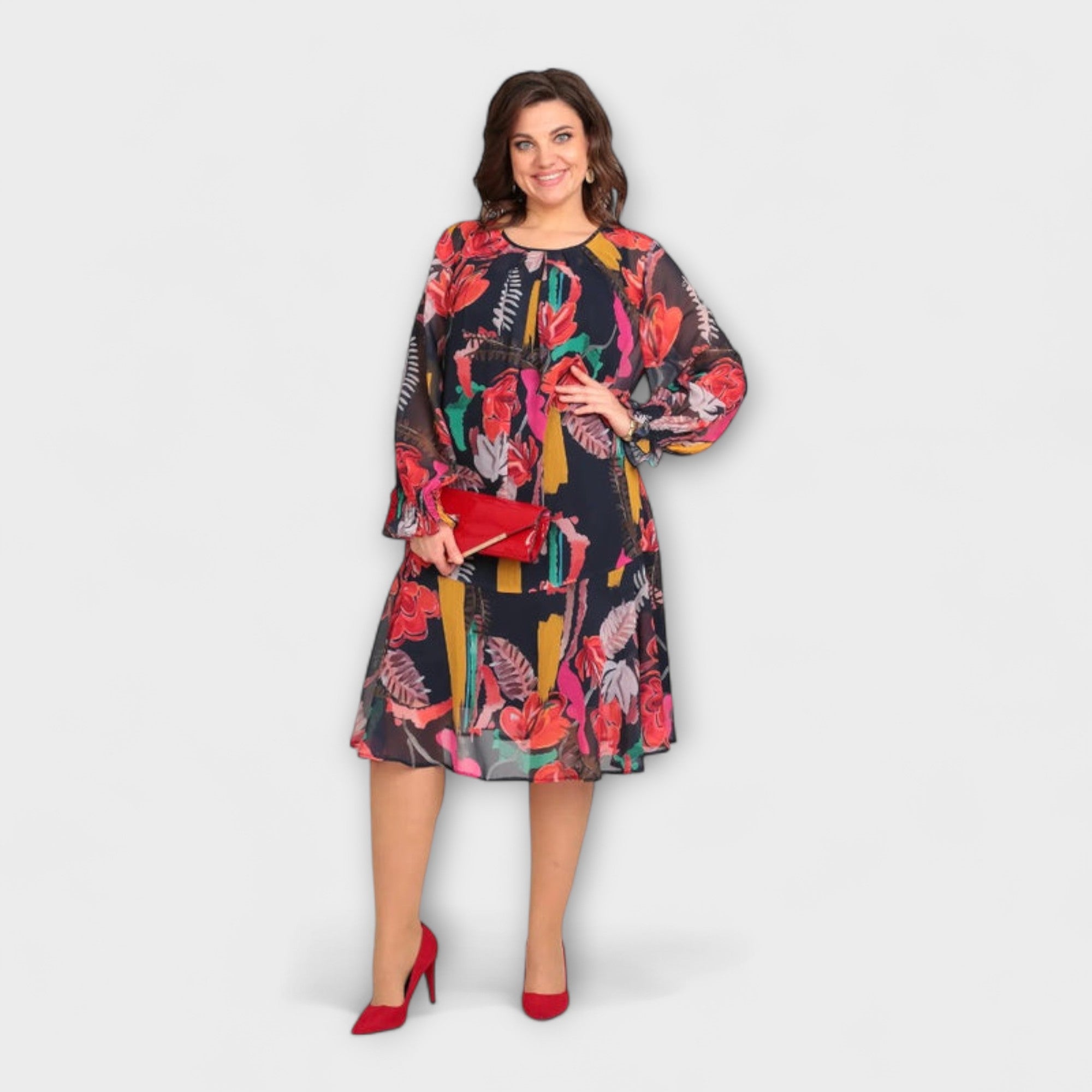 Caroline - Elegantní šaty pro plnoštíhlé pro maximální pohodlí
