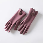 Rukavice Luxe Touch s pom-pomy
