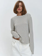 Linden Stripe Top s dlouhým rukávem