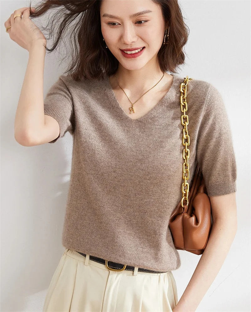 Elysian V-Neck Pletený Top