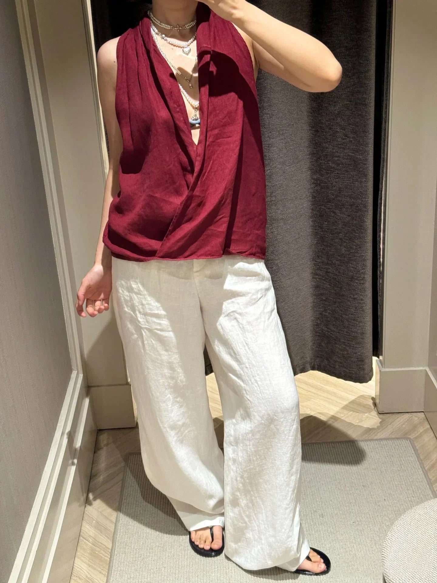 Vesta z lnu Valienne Drape
