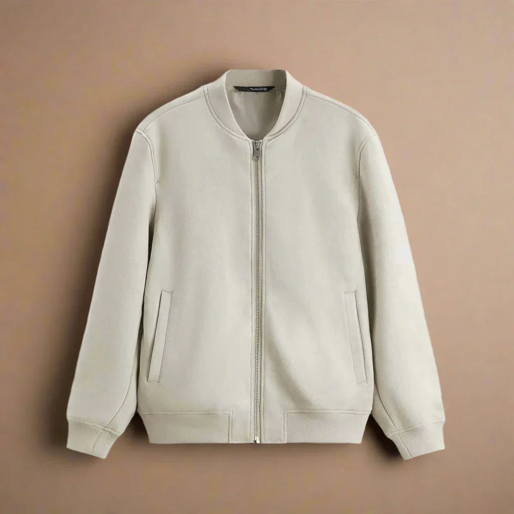 Světlá Suede Bunda