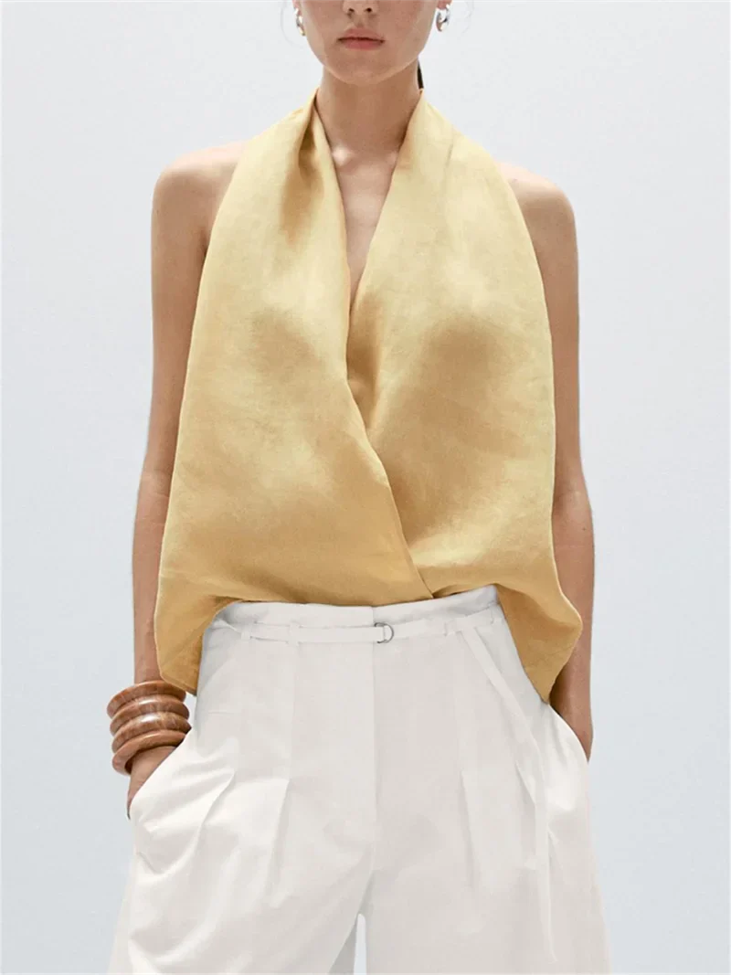 Vesta z lnu Valienne Drape