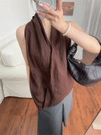 Vesta z lnu Valienne Drape