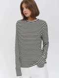 Linden Stripe Top s dlouhým rukávem