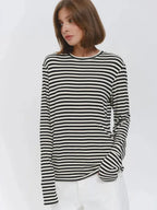 Linden Stripe Top s dlouhým rukávem