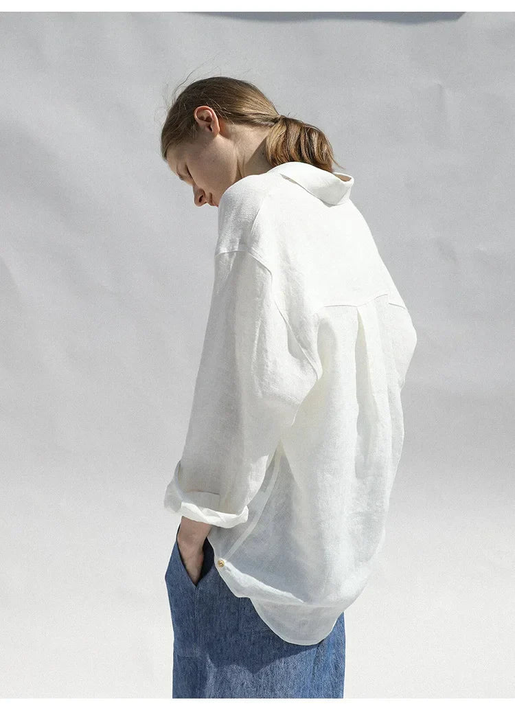 Oversized lněná blůza