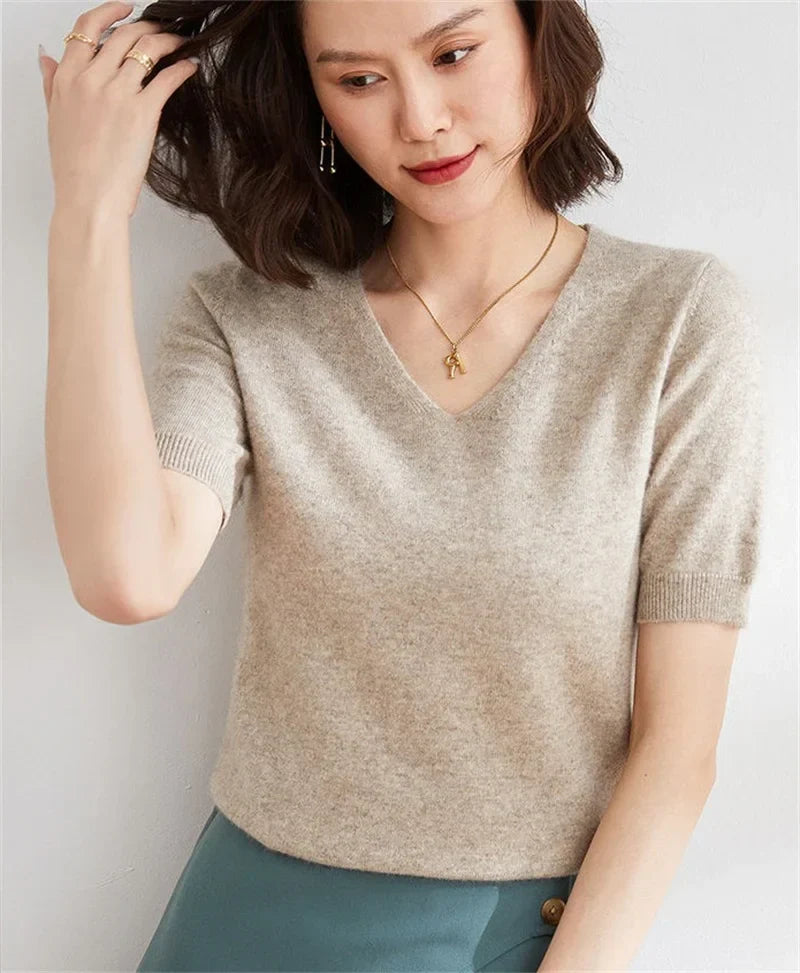 Elysian V-Neck Pletený Top