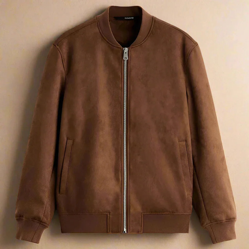 Světlá Suede Bunda