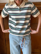 Noelle Stripe Polo Tričko