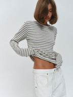 Linden Stripe Top s dlouhým rukávem