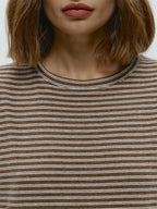 Linden Stripe Top s dlouhým rukávem