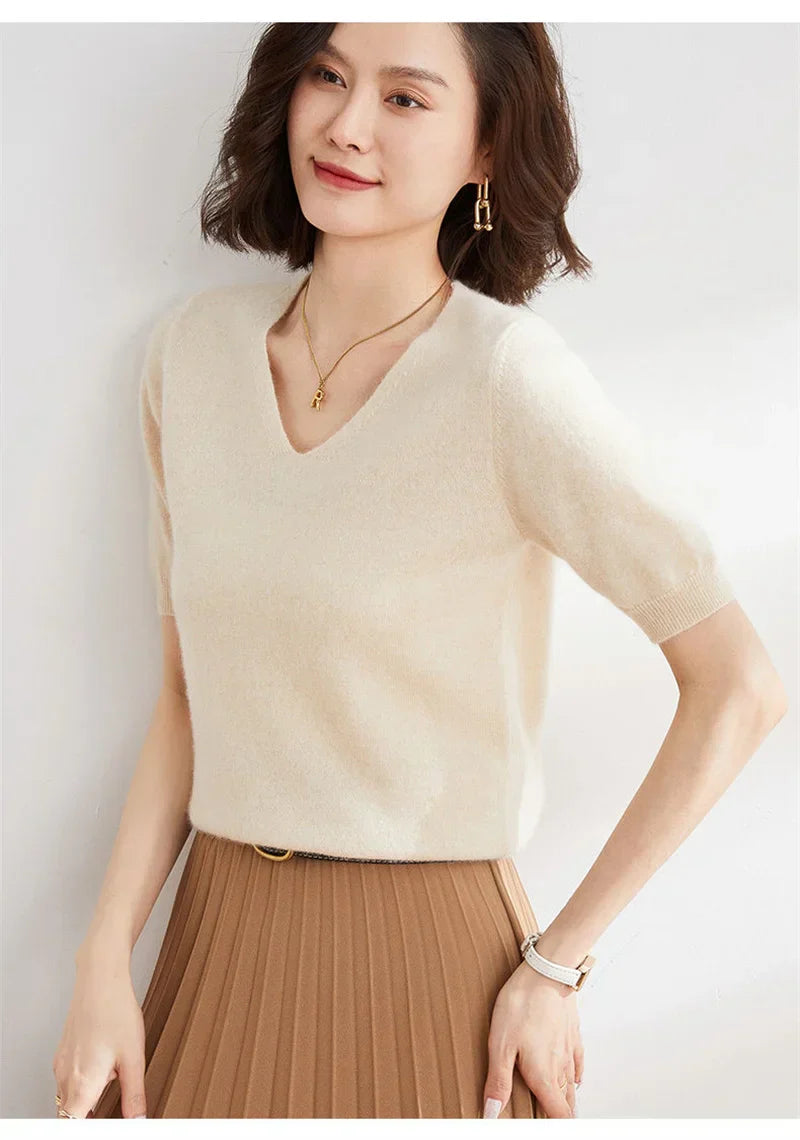 Elysian V-Neck Pletený Top