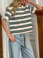 Noelle Stripe Polo Tričko