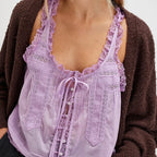 Fiorella Krajkový Top