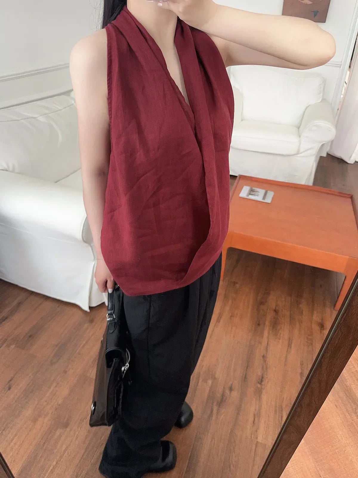 Vesta z lnu Valienne Drape