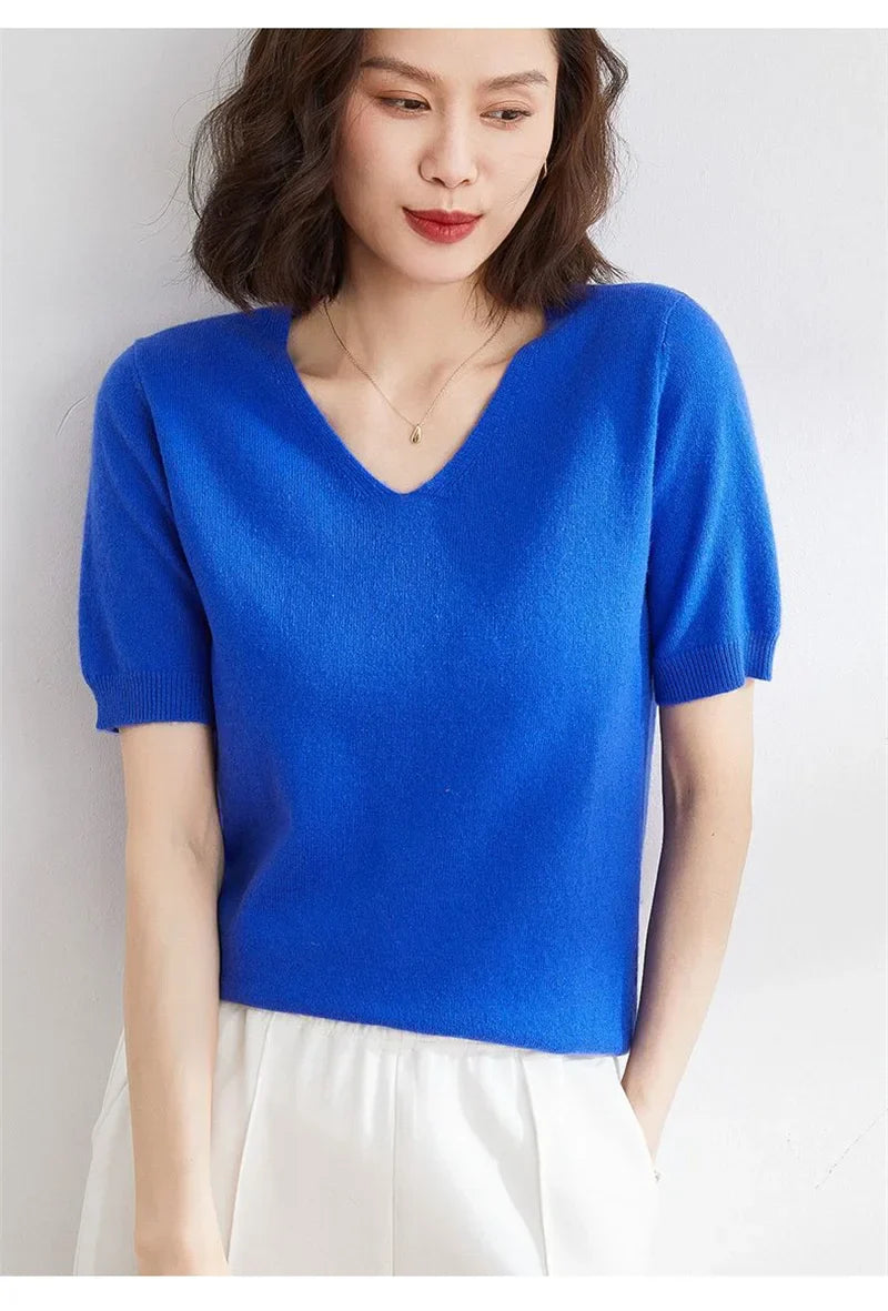 Elysian V-Neck Pletený Top