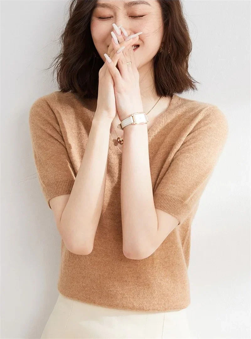 Elysian V-Neck Pletený Top
