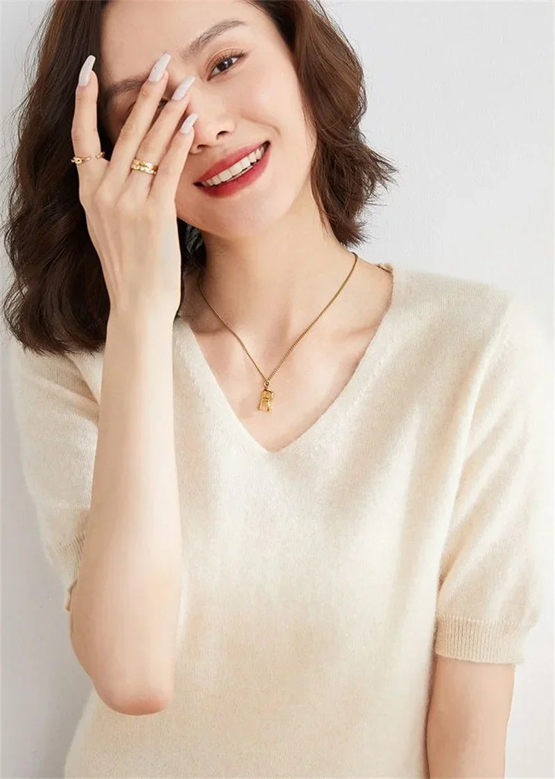Elysian V-Neck Pletený Top