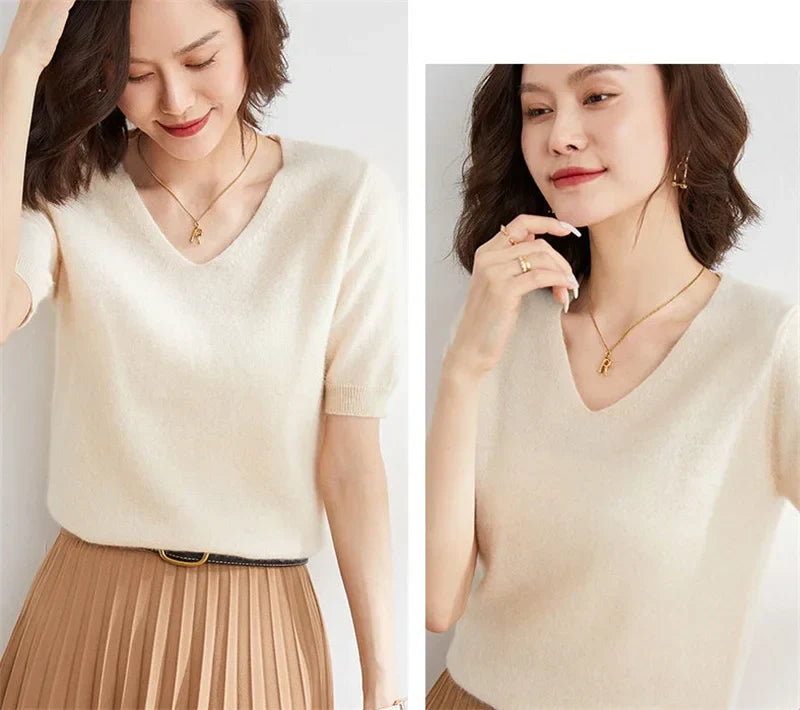 Elysian V-Neck Pletený Top