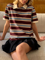 Noelle Stripe Polo Tričko