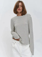 Linden Stripe Top s dlouhým rukávem