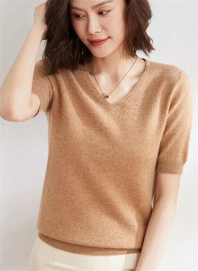 Elysian V-Neck Pletený Top