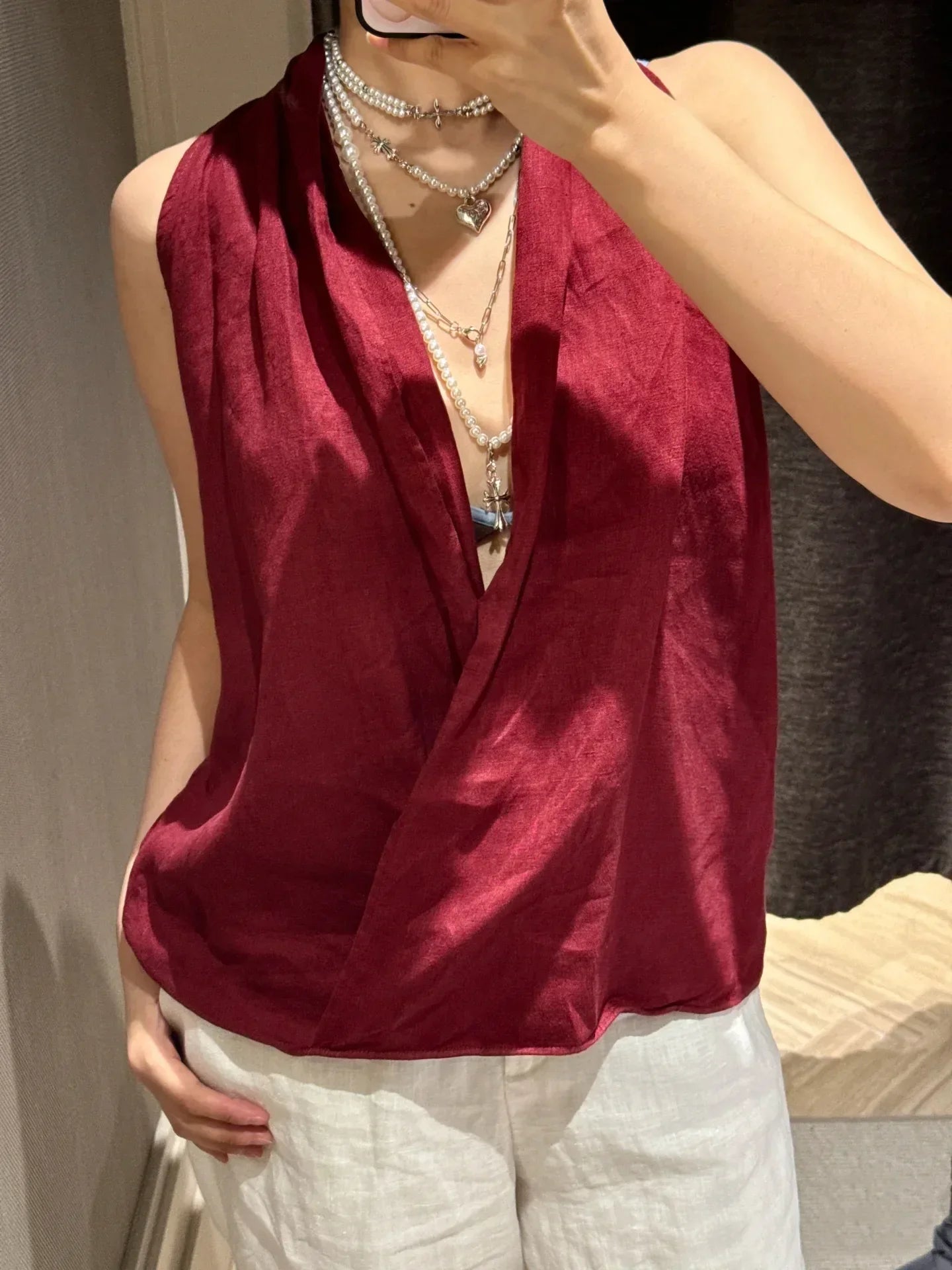 Vesta z lnu Valienne Drape