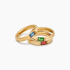 Prsten s Baguette Birthstone Band