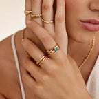 Prsten s Baguette Birthstone Band