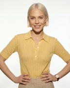 Amy Hladký Pletený Polo Halenka