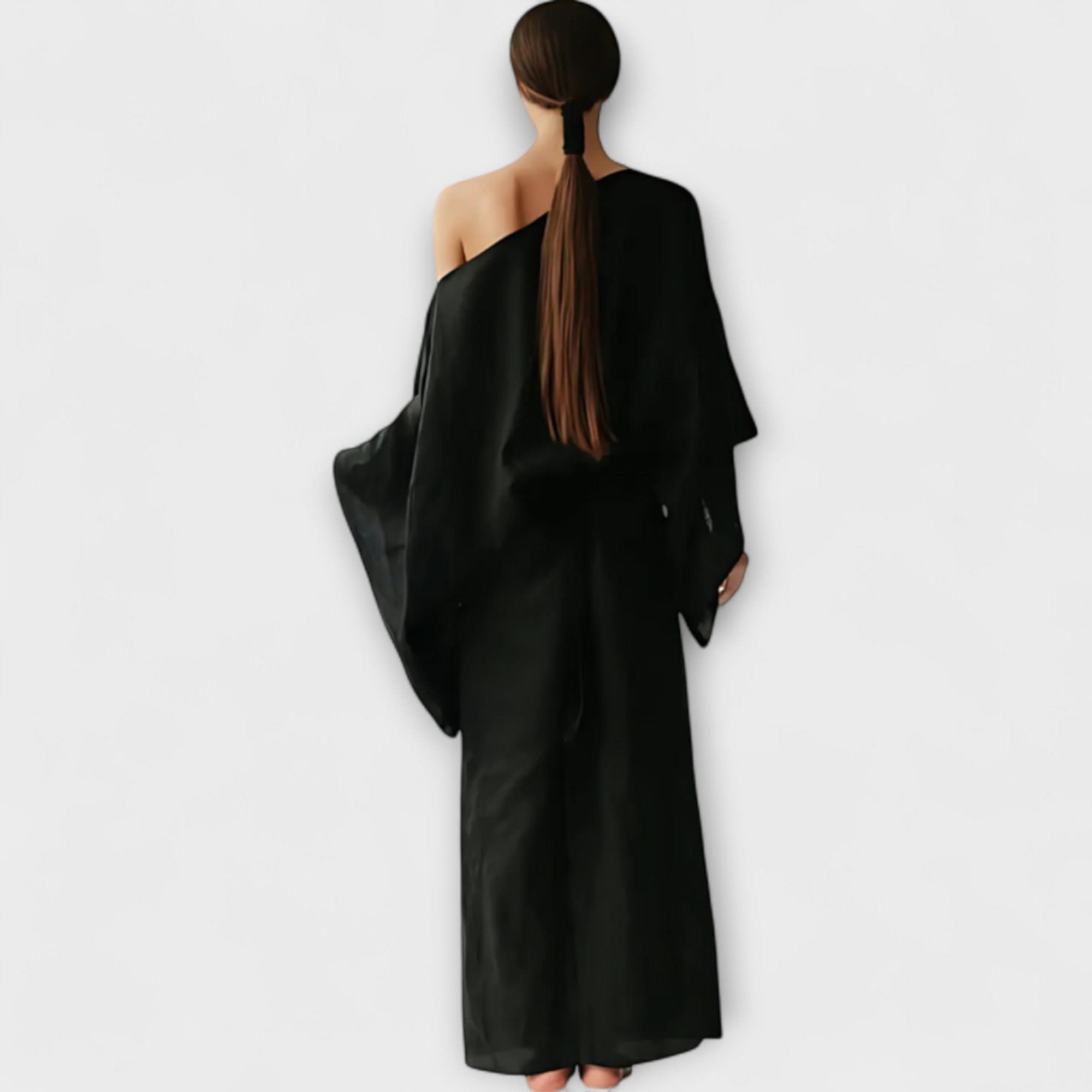 Dana - Kimono šaty vyrobené z lnu a bavlny