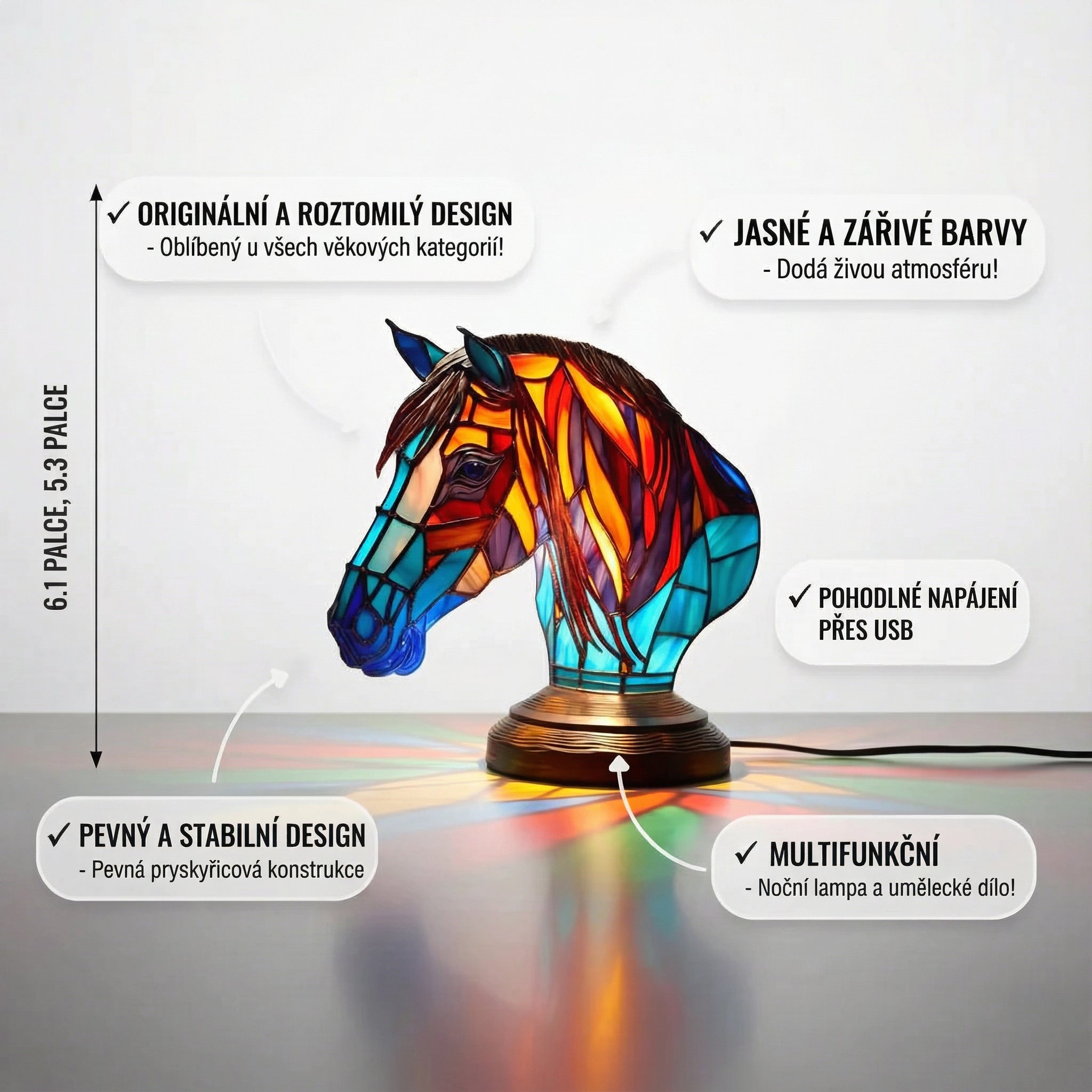 Šemík - Lampa ve vitrážích