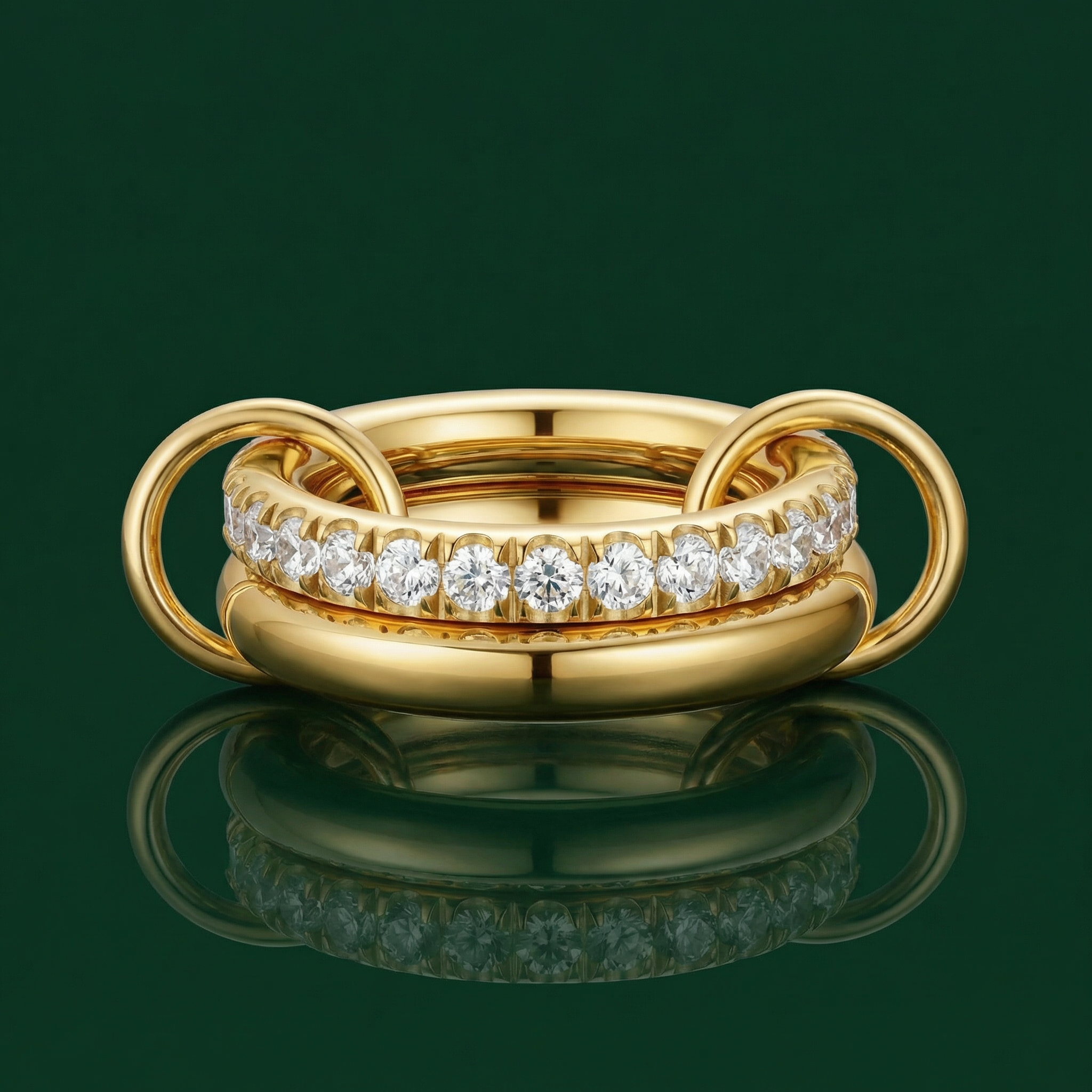 Pave Infinity Flow Ring