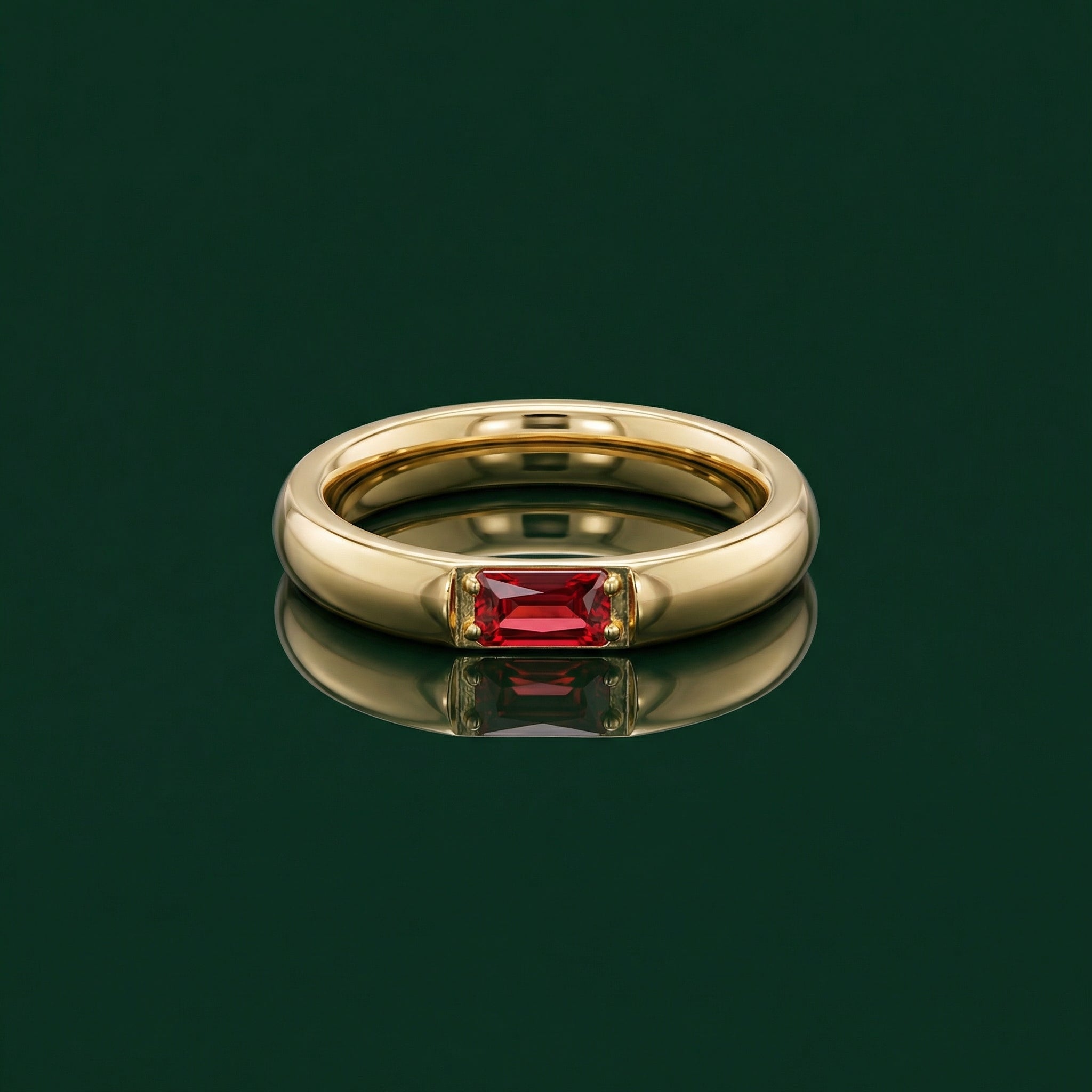 Prsten s Baguette Birthstone Band