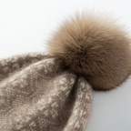 Čepice s bambulí z kašmíru Fair Isle