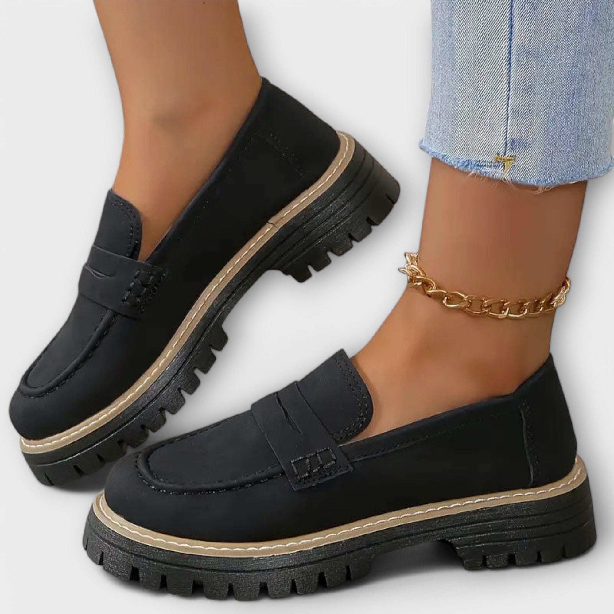 Kristýna Elegantní Mokasíny Klasické Městské Semišové